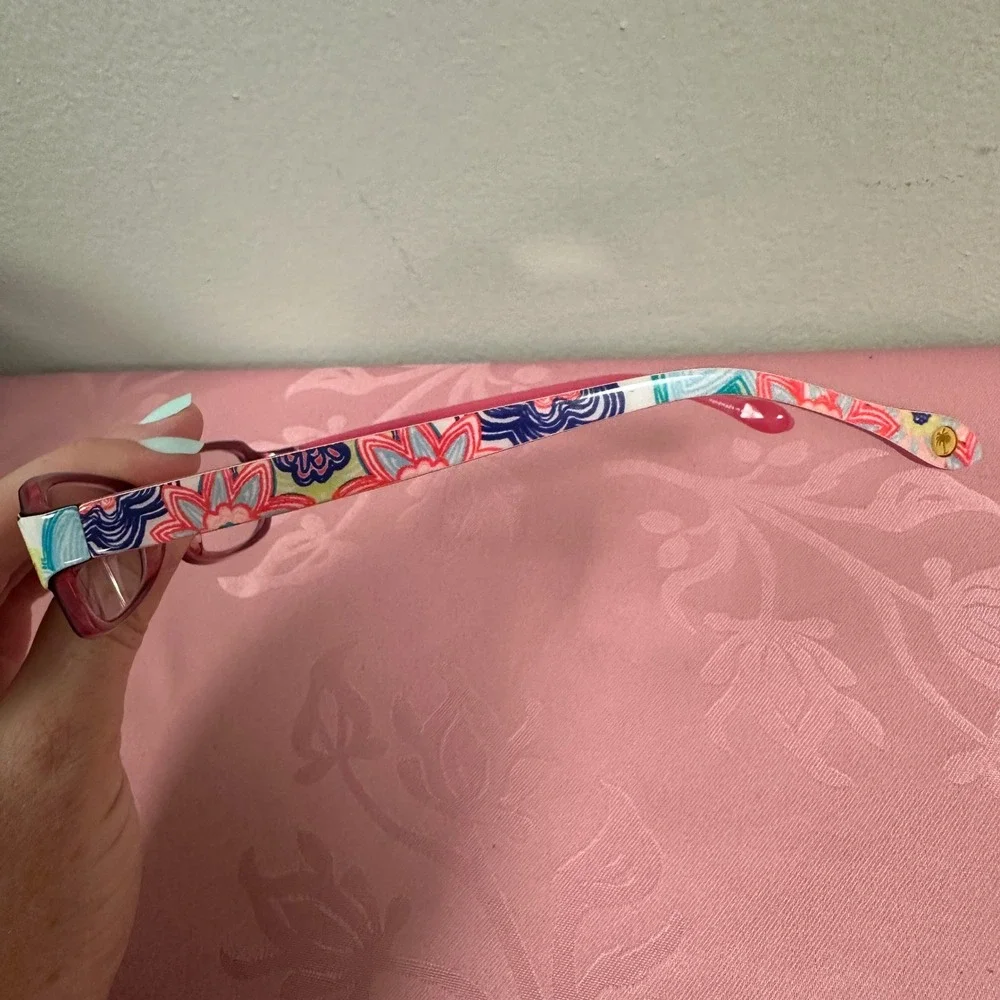 Lilly Pulitzer Sumner NV Blue Pink Floral Eyeglasses Frames 48-15-130